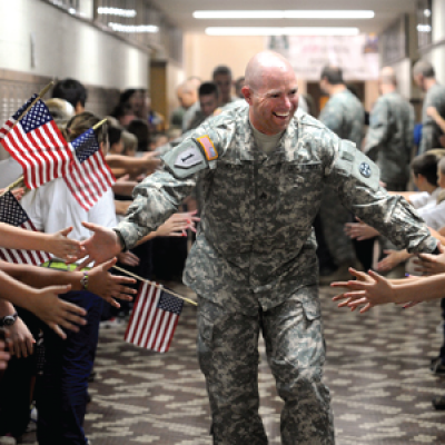 soldier homecoming because of better warfighter services