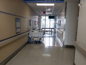 Hallway at a Veterans Affairs medical center