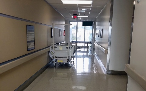 A hallway at a Veterans Affairs medical center